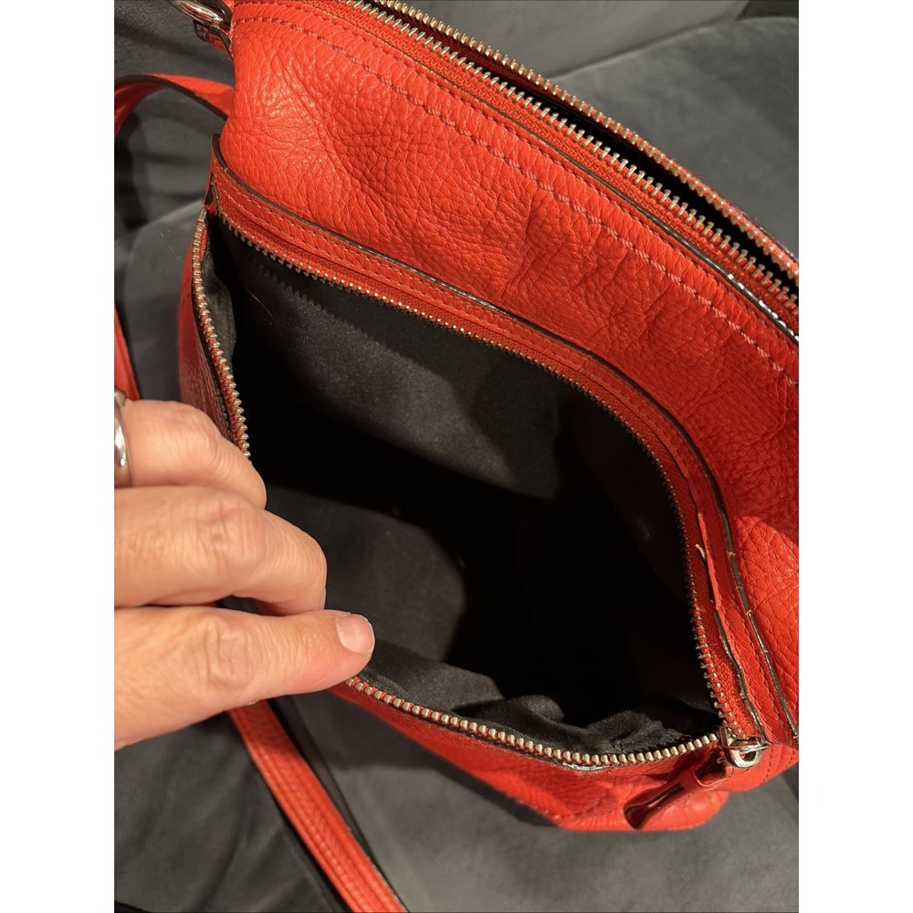 COACH Poppy Perri Hippie Red Leather Crossbody/ Hobo Bag #22421M - Picture 8 of 12